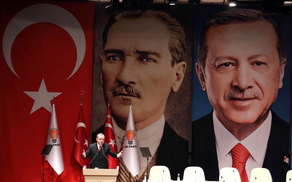 President Recep Tayyip Erdou011fan speaks during the AK Party provincial heads meeting, Ankara, Nov. 17. 