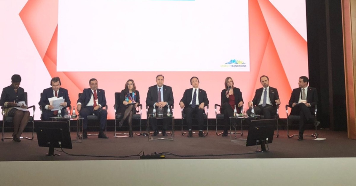 Deputy Energy and Natural Resources Minister Alparslan Bayraktar speaking at the 5th Berlin Energy Transition Dialogue in Germany, April 9, 2019. (AA Photo)