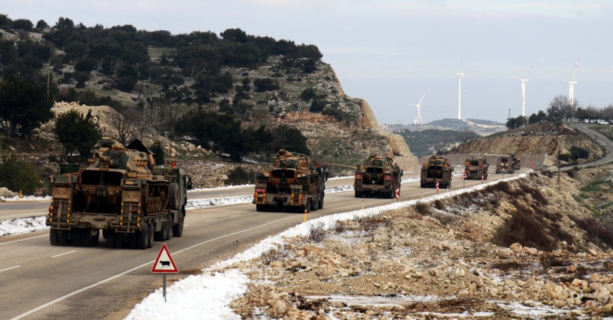Turkey has been deploying military vehicles and equipment near the Syrian border for a possible operation east of the Euphrates.