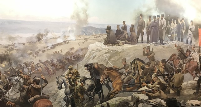 لوحة تجسد معركة بويوك تعرض  التي هزمت فيها القوات اليونانية في 30 أغسطس 1919