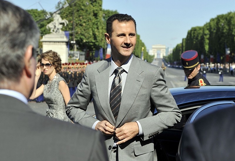 In this file photo taken on July 14, 2008 Syrian president Bashar Assad is seen during celebrations for the Bastille Day in Paris. (AFP Photo)
