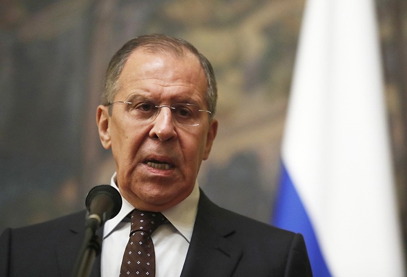 Russian Foreign Minister Sergei Lavrov makes a statement on development of British investigation into possible poisoning of former Russian spy Sergei Skripal, in Moscow, Russia (EPA Photo)