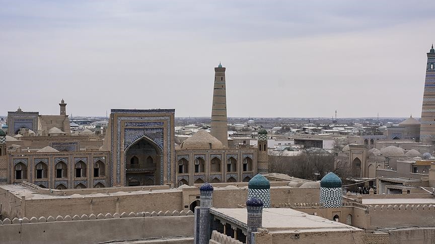 Ichan Kala, the walled inner town of the city of Khiva, Uzbekistan, is a UNESCO World Heritage.