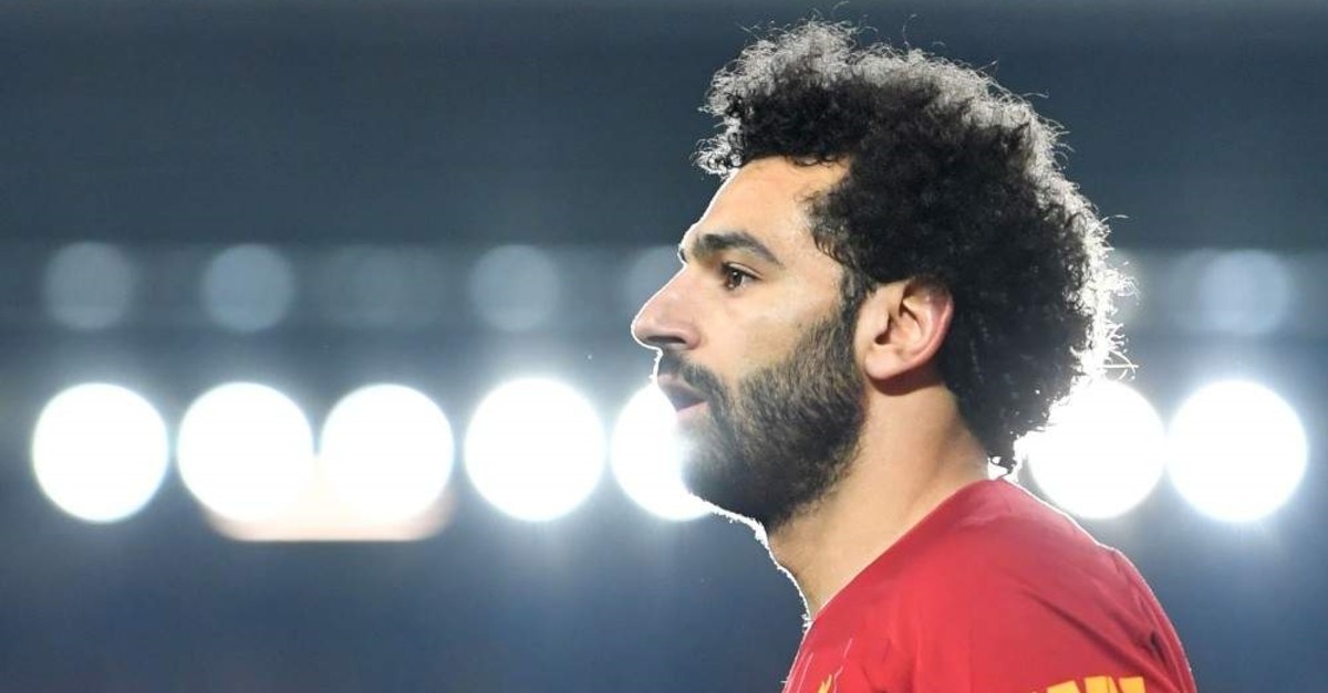 Mohamed Salah playing during the match against Wolverhampton Wanderers in Liverpool, Dec. 29, 2019. (AFP Photo)