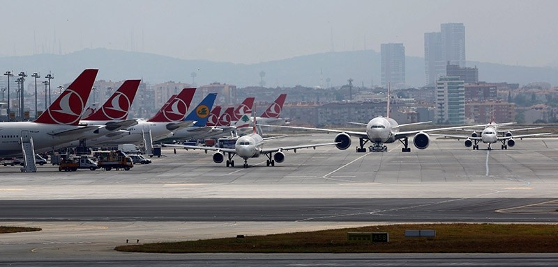 Aircraft taxi at Atatu00fcrk International Airport in Istanbul, Turkey, June 29, 2016. (Reuters Photo)