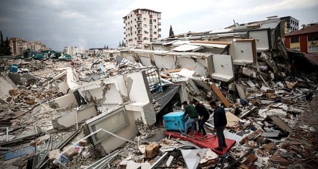 جانب من الدمار في مدينة أنطاكيا مركز ولاية هطاي جنوبي تركيا جراء الزلازل المدمرة الأناضول