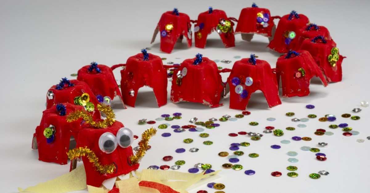 In the ,Dragon Power, workshop, participants revitalize mythological characters by designing their own cute dragons using recycled materials, multi-crayon, rope and chenille.