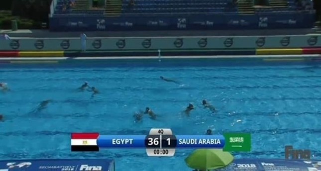 مصر تكتسح السعودية في مبارة في كرة الماء بـ36 هدفاً