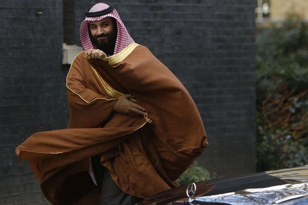 Saudi Arabian Crown Prince Mohammed bin Salman arrives to meet Prime Minister Theresa May outside 10 Downing Street in London, March 7, 2018.