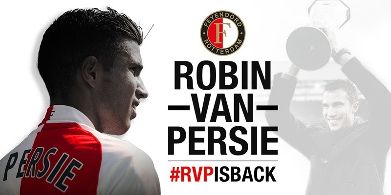 The image shared on Feyenoord's official Twitter account announcing Robin Van Persie's return to the club. (DHA Image)