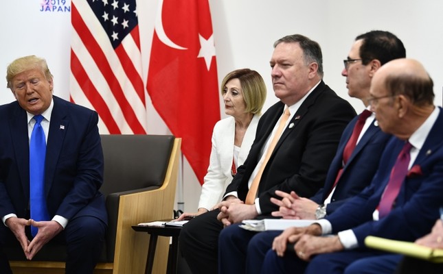 U.S. President Donald Trump speaks during a bilateral meeting with President Recep Tayyip Erdoğan (not pictured) on the sidelines of the G-20 Summit in Osaka, Japan, June 29, 2019. (AFP Photo)