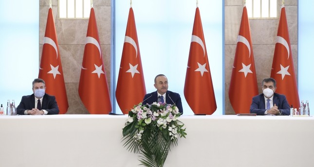 تشاوش أوغلو في اجتماع تقييم أداء وزارته خلال العام 2020 في العاصمة أنقرة