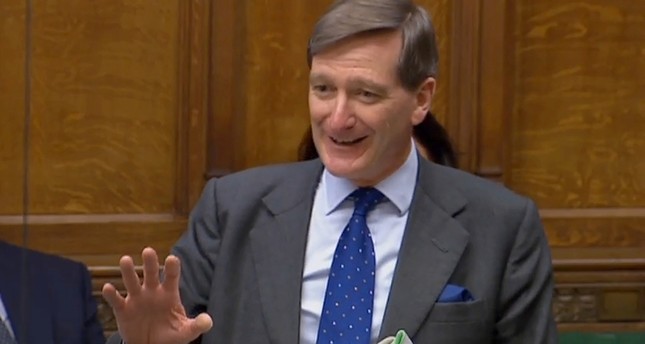 A video grab from footage broadcast by the Parliamentary Recording Unit (PRU) shows former attorney general Dominic Grieve in the House of Commons in London on June 12, 2018. (AFP Photo)