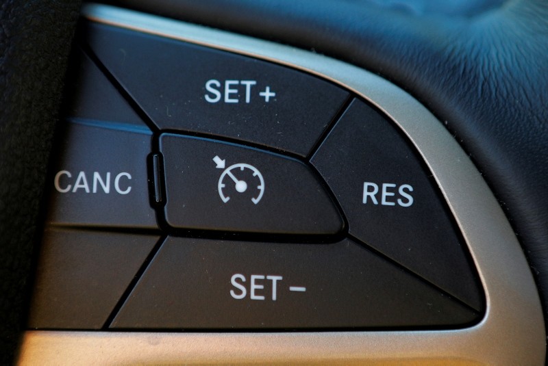 Cruise control on a 2017 Chrysler Jeep Cherokee is seen in a photo illustration in Medford, Massachusetts, U.S., May 24, 2018.   Picture taken May 24, 2018. (REUTERS Photo)