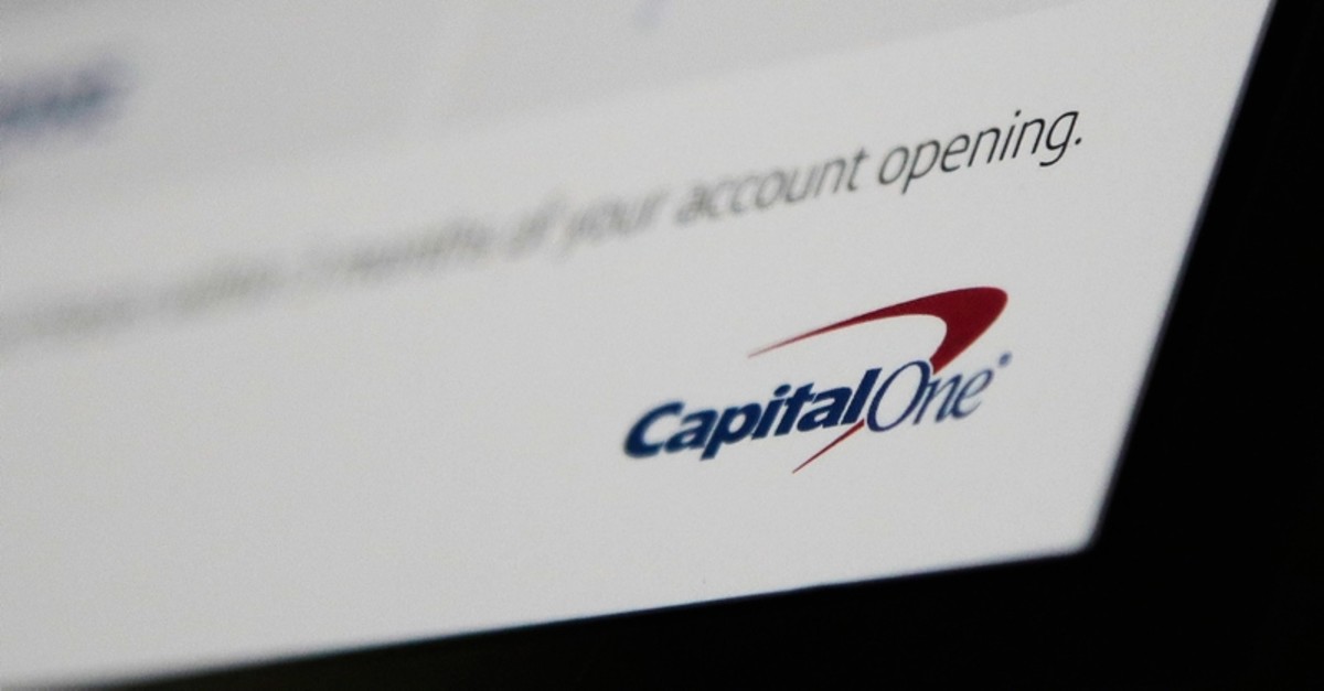 This Monday, July 22, 2019, photo shows Capital One mailing in North Andover, Mass. (AP Photo)