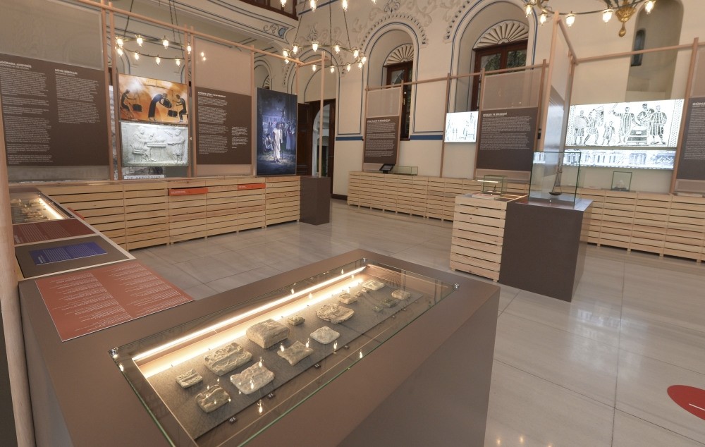Coins minted by the Lydians are on display at the exhibition.