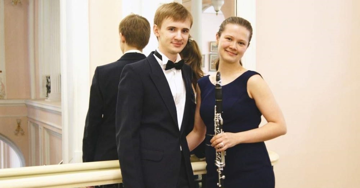 The Weber Duo consists of Ruzalia Kasimova (left) on the clarinet and Igor Androsov on the piano.