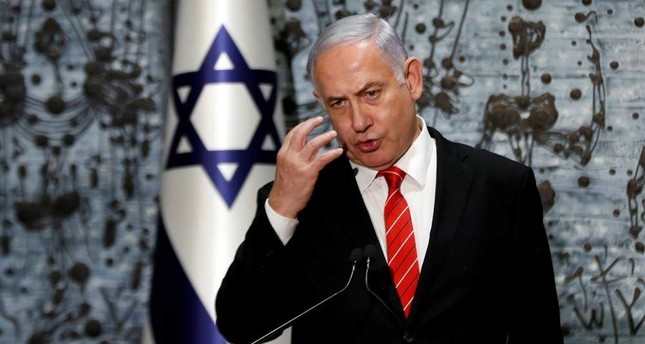 Israeli Prime Minister Benjamin Netanyahu speaks at the president's residence, Jerusalem, Sept. 25, 2019. REUTERS Photo