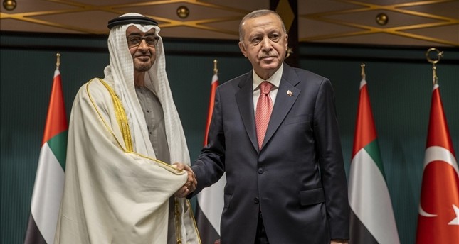 الرئيس التركي ونظيره الإماراتي الأناضول
