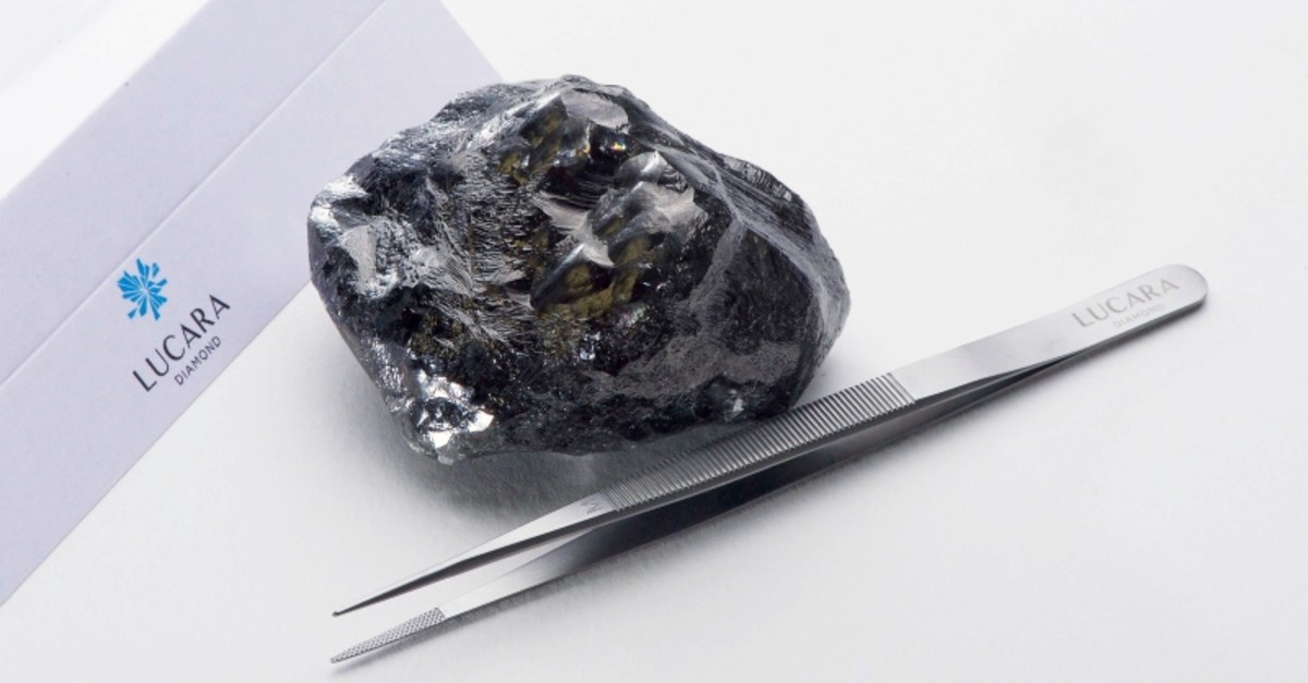 A 1,758 carat diamond recovered from from Lucara Diamond Corp.'s Karowe Diamond Mine in Botswana is pictured in this undated handout photo obtained by Reuters April 25, 2019.  (Reuters Photo)