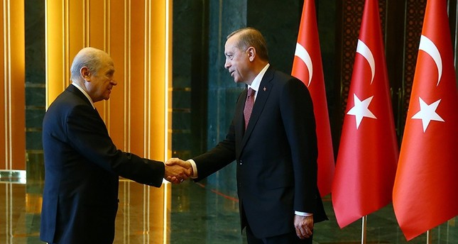 أردوغان وبهتشلي يبحثان غداً ملفات درع الفرات والدستور وعقوبة الإعدام