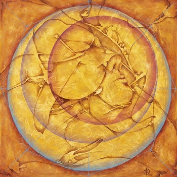 Gülay Kakşi Okay, “Mask,” 100x100 cm.