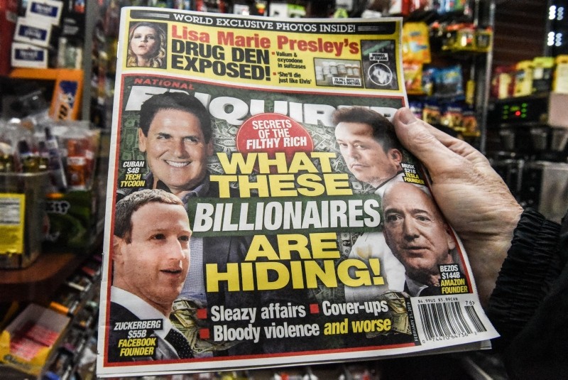The National Enquirer is photographed at a convenience store on February 8, 2019 in New York City. (AFP Photo)
