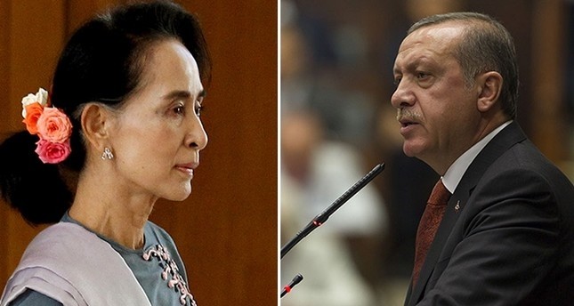 Erdoğan drängt Myanmars Aung San Suu Kyi zu Empfindlichkeit auf Rohingya-Zivilisten