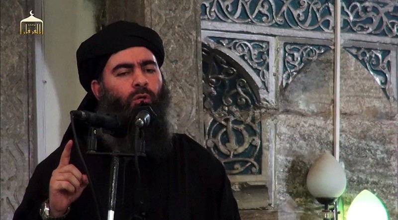 An image grab taken from a propaganda video released on July 5, 2014 by Al-Furqan Media allegedly shows the leader of the Daesh terror group Abu Bakr al-Baghdadi. (AFP Photo)
