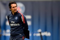 In this file photo taken on May 16, 2018, Paris Saint-Germain's Spanish headcoach Unai Emery attends a training session in Paris at the Parc des Princes. (AFP Photo)