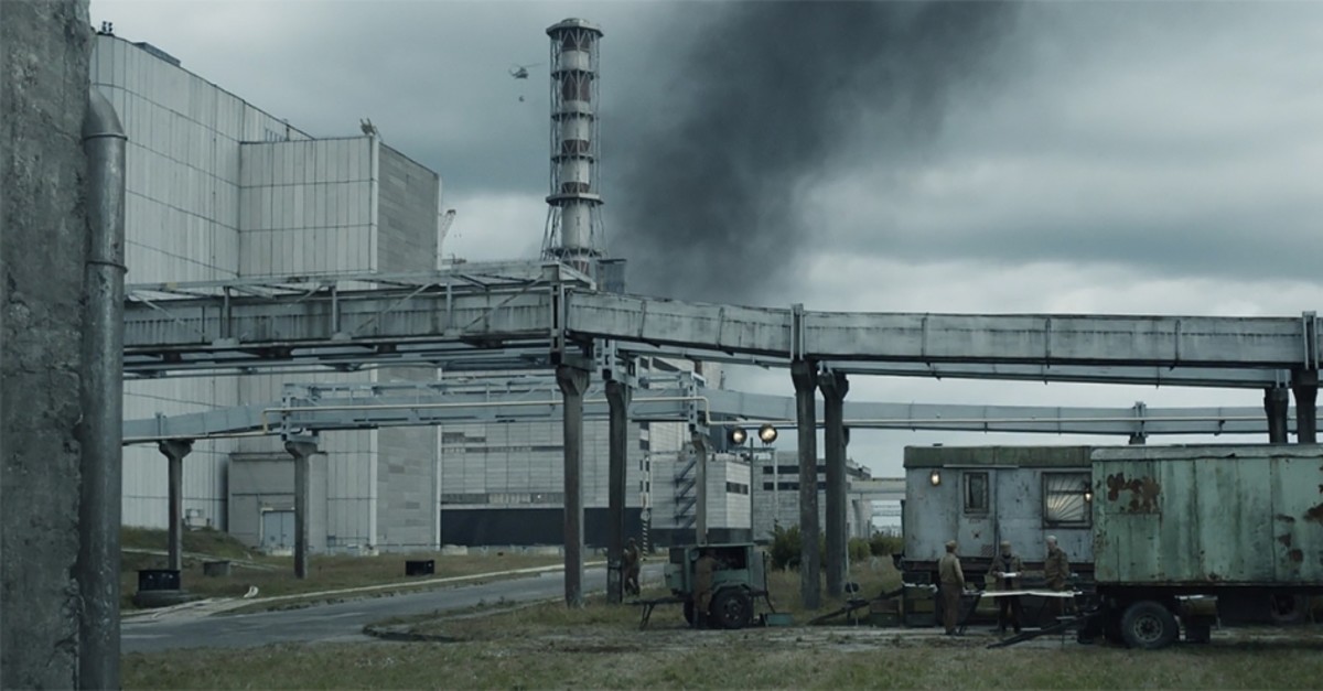 A still from HBO's mini-series about the 1986 nuclear disaster ,Chernobyl.,