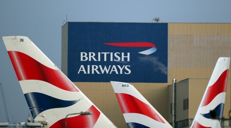 British Airways logos are seen on tail fins at Heathrow Airport in west London, Britain, February 23, 2018. (REUTERS Photo)
