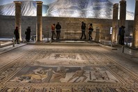 Zeugma Mosaic Museum in Gaziantep is one of the major tourist attractions in the city where the famous ,Gypsy Girl, mosaic is on display.