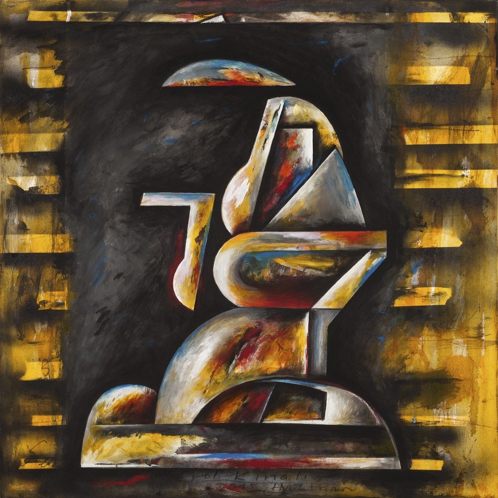 Erol Ku0131nalu0131, u201cShattered,u201d acrylic on canvas, 2016, 100x100 cm.