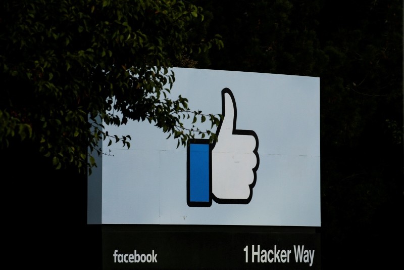 The entrance sign to Facebook headquarters is seen in Menlo Park, Calif., Wednesday, Oct. 10, 2018. (Reuters Photo)
