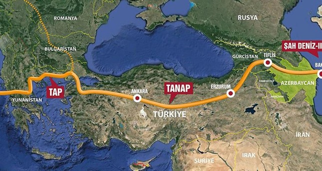 تركيا تعلن تشغيل خط أنابيب تاناب للغاز