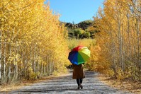 Campers and visitors enjoy taking photos for their social media accounts at Nemrut Crater Lake, Bitlis. (AA Photo)