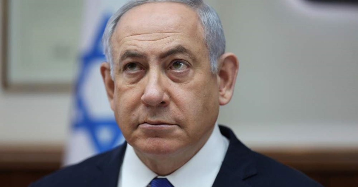 Israeli Prime Minister Benjamin Netanyahu attends the weekly cabinet meeting, Jerusalem, Dec. 29, 2019. (REUTERS Photo)