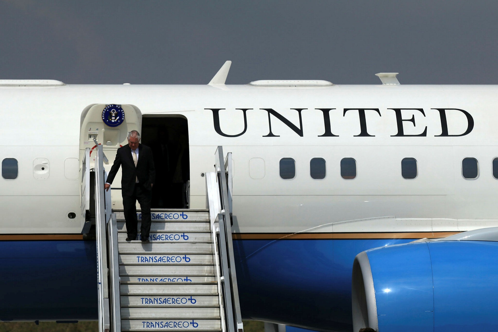 U.S. Secretary of State Rex Tillerson arrives in Colombia as part of an official visit February 6, 2018. (AA Photo)