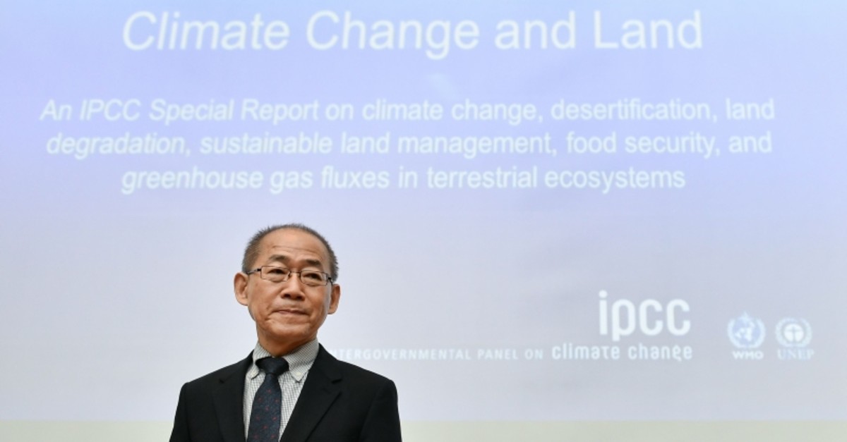 Intergovernmental Panel on Climate Change (IPCC) chairman Hoesung Lee looks arrives to a press conference on a special IPCC report on climate change and land on August 8, 2019 in Geneva (AFP Photo)