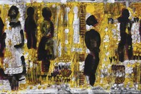 ,Seremoni, (,Ceremony,), 2019, oil painting on canvas, 48 x 70 cm.