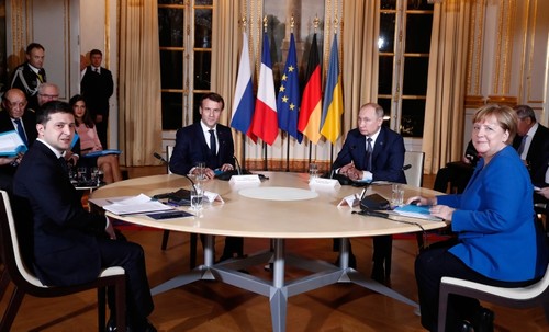 Putin meets Ukraine's Zelenskiy for first time at Paris peace summit