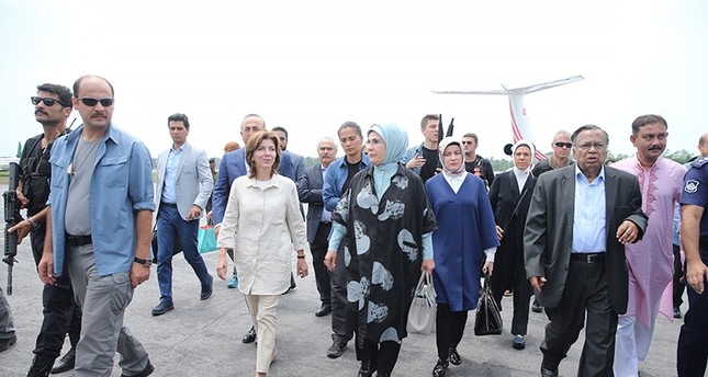 First Lady Emine Erdoğan arrives in Bangladesh to visit Rohingya refugee camp in Cox Bazaar (AA Photo)