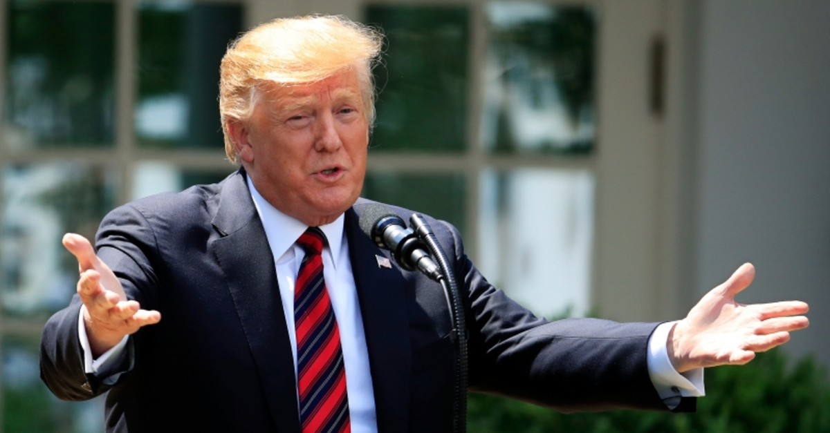 President Donald Trump speaks about modernizing the immigration system in the Rose Garden of the White House, Thursday, May 16, 2019, in Washington. (AP Photo)