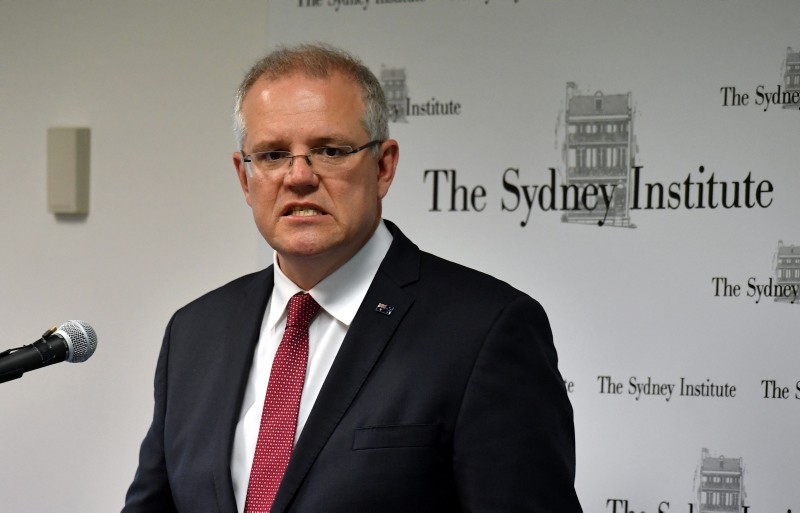 Australian Prime Minister Scott Morrison speaks at The Sydney Institute in Sydney, Australia, December 15, 2018. (EPA Photo)