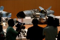 Remains of missiles, which Saudi government says were used to attack an Aramco oil facility, are displayed during a news conference in Riyadh, Saudi Arabia September 18, 2019. (Reuters File Photo)