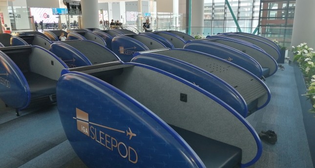 كبائن نوم خاصة لخدمة المسافرين في مطار إسطنبول