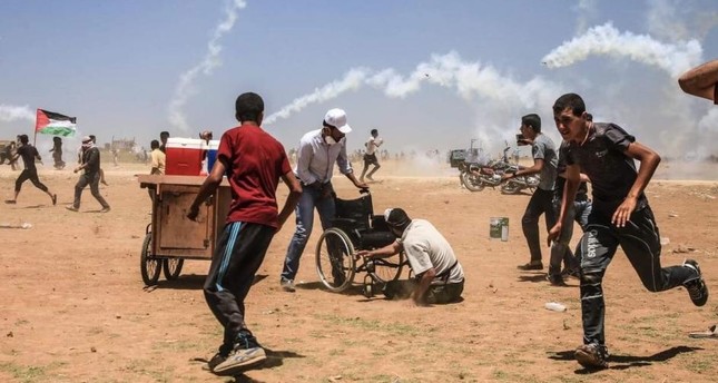 الجيش الإسرائيلي يصيب 28 متظاهرا شرقي غزة بالرصاص