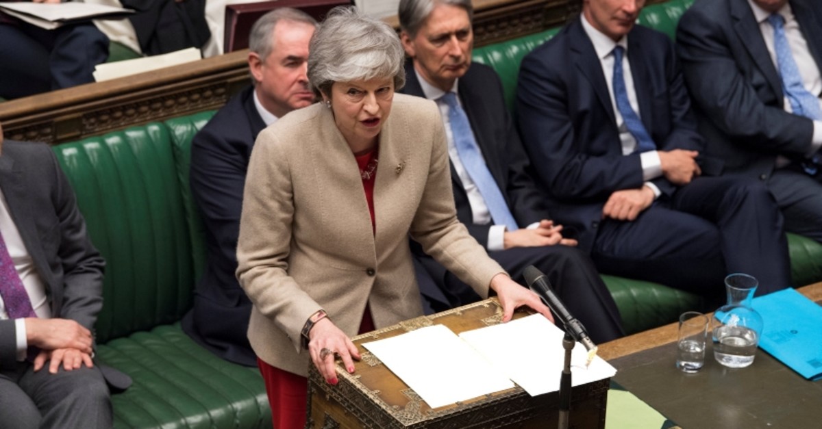 British Prime Minister Theresa May speaks at the House of Commons in London, Britain March 29, 2019. (Reuters Photo)