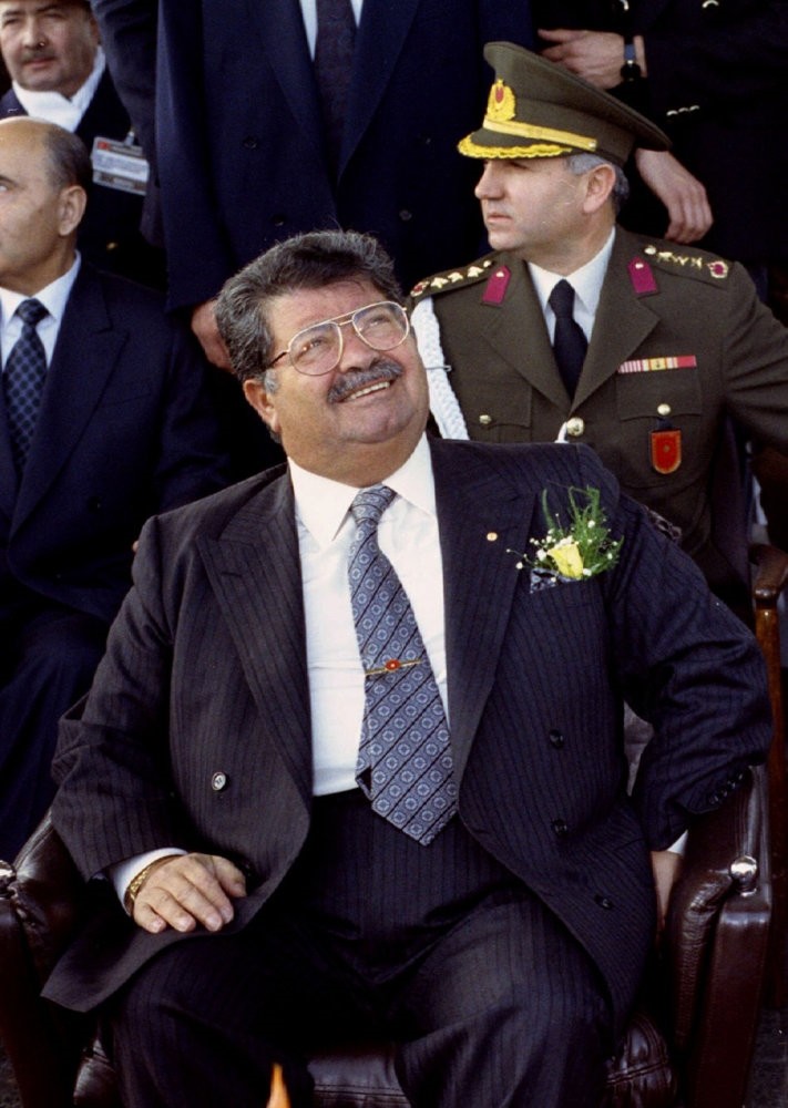 Turgut u00d6zal, the eighth president and 26th prime minister of the Republic of Turkey.